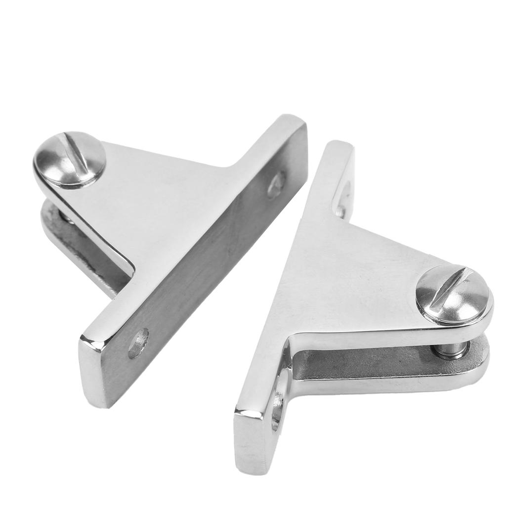 2pcs Bimini Top 90 Degrees  Deck Hinge 316 Stainless Steel Heavy Duty Marine Boat Deck Hinge Mount