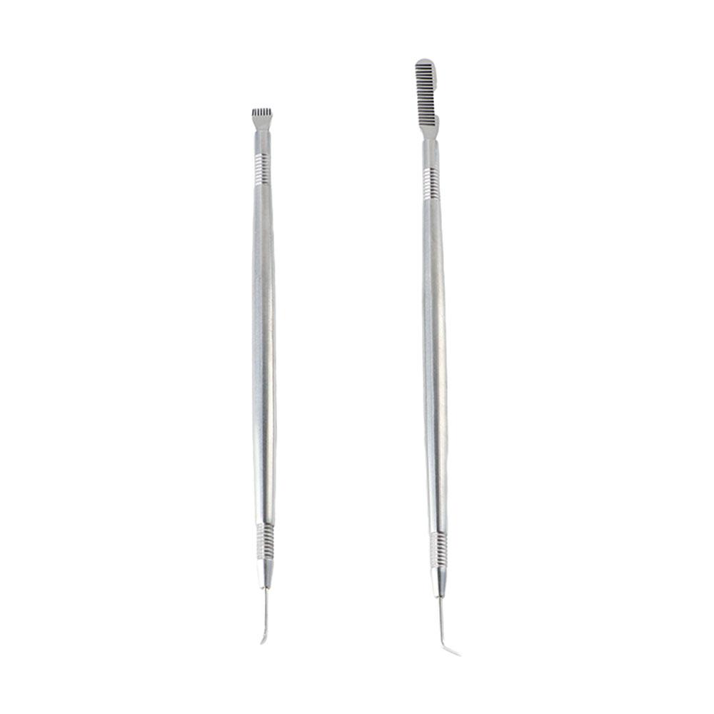 Double Side Eyelashes Separating Tool Stainless Steel Eyelash Perming Stick Beauty
