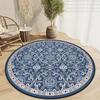Bohemian Ethnic Style Living Room Round Rug Bedroom Non-slip Machine Washable Bedside Mat Soft Fluffy Decorative Home Carpet