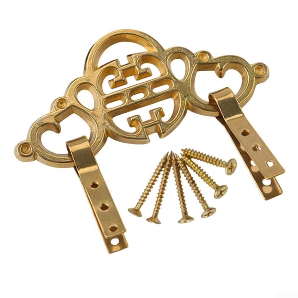 Antique Chinese Style Brass Hook for Mirrors and Frames Heavy Duty Copper Wall Hanger