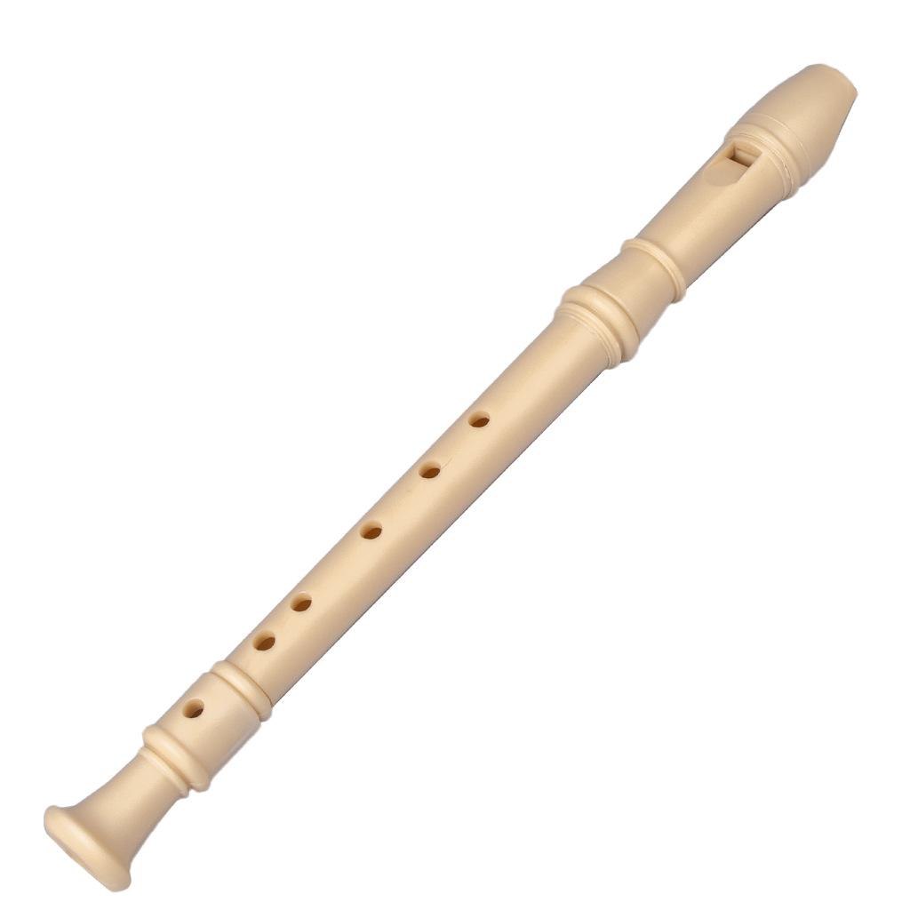 6-hole and 8-hole ABS Recorder for Students and Children Felt Pouch 8-hole German-style Soprano White Recorder
