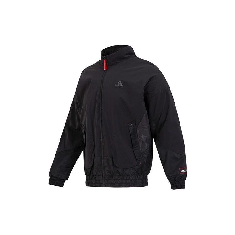 adidas Мужская ветровка с капюшоном из флиса на Новый год по китайскому календарю, черная HZ3037
