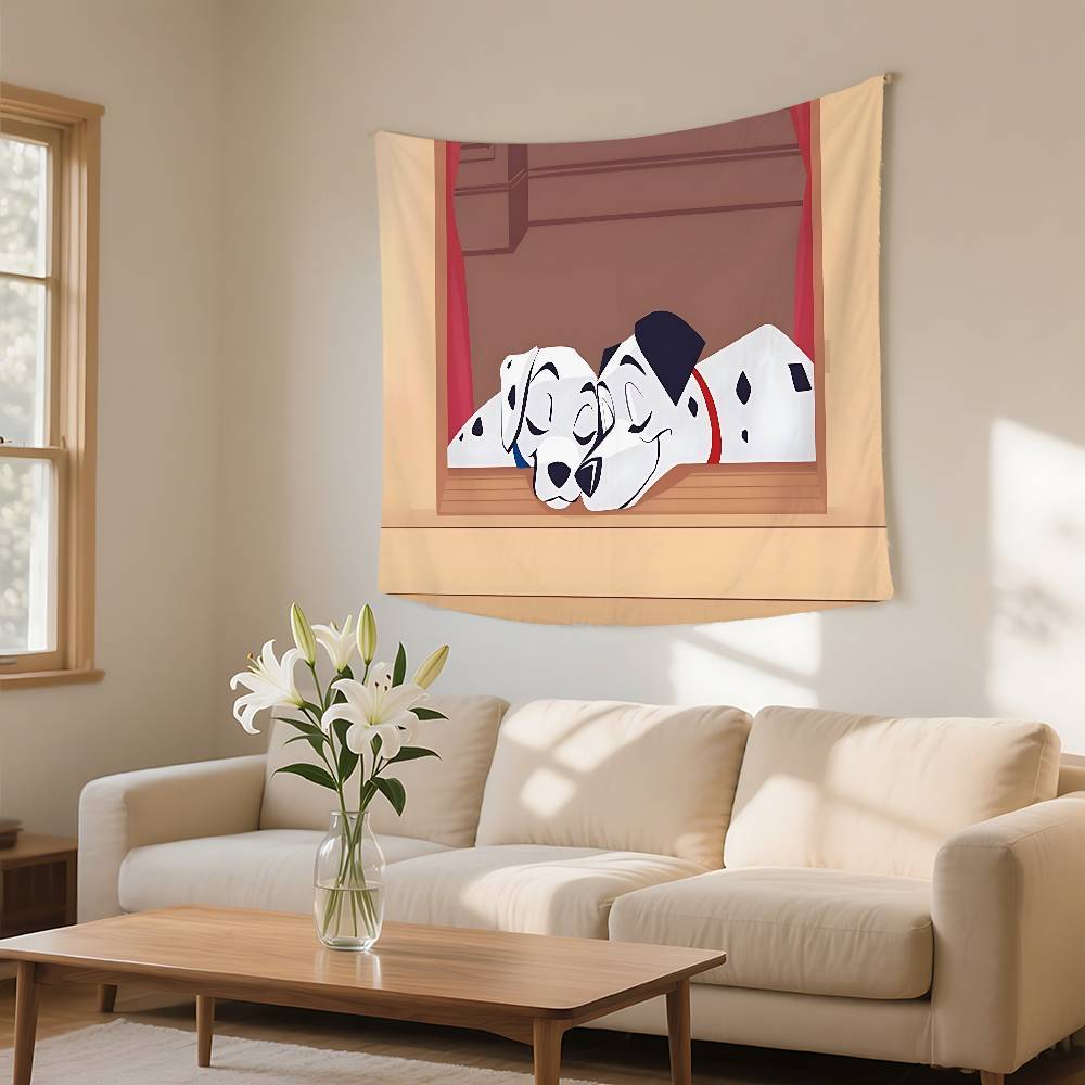 Classic Cartoon101DdalmatiansS Cute Tapestry Wall Hanging Tapestry Art Deco Blanket Curtain Hanging At Home Bedroom Living