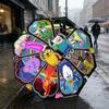 Adventure Time 8 Ribs 3Fold Black Glue Uv Protection Umbrella Sun Protection Rainproof Compact Folding Umbrella For Travel Daily Use C923702
