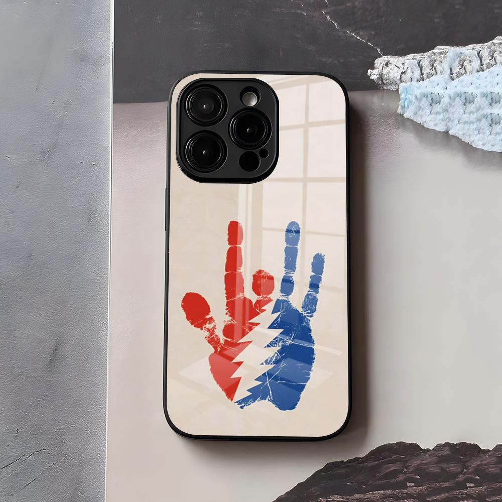 Hot Rock Band G-Grateful D-Dead Phone Case For IPhone 17 Air 16 E Pro Max 15 14 13 Mini 12 Pro 11 Max Plus Black Glass Cover