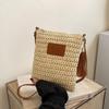 Straw Weaving Large Capacity Simple New Shoulder Bags Versatile Zipper Trendy Solid Color Women's Crossbody Bags CLE