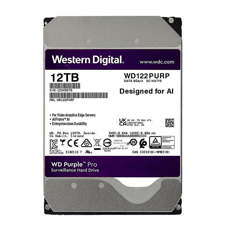 WD Purple Pro 12TB Surveillance Hard Drive