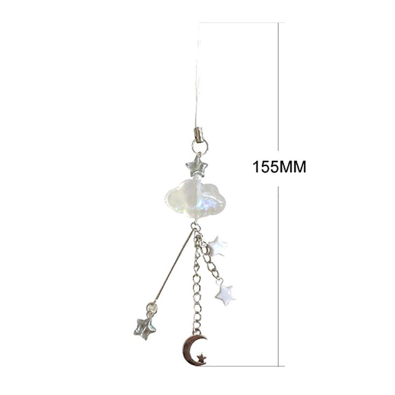 Transparent Simple Cloud Phone Charms Acrylic Mobile Strap Sweet Phone Anti-Lost Chain Backpack Decoration Accessories Gifts