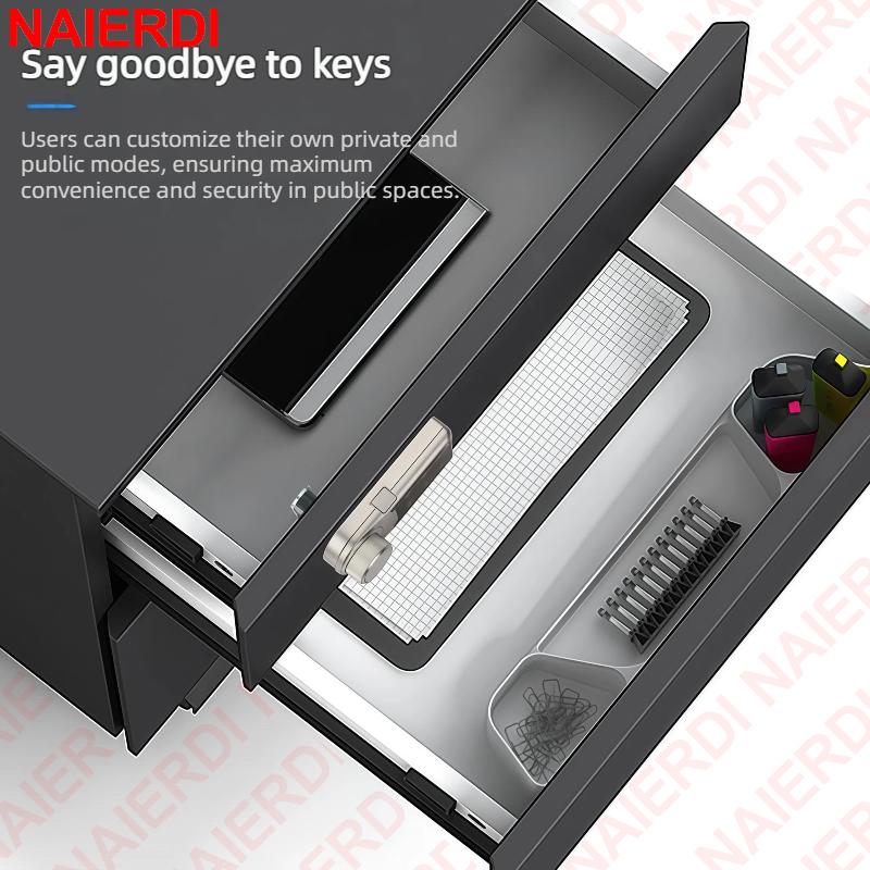 NAIERDI Password Drawer Lock Security Electronic Cabinet Lock Keyless Mini Code Locker for School Locker,Gym Locker File Cabinet