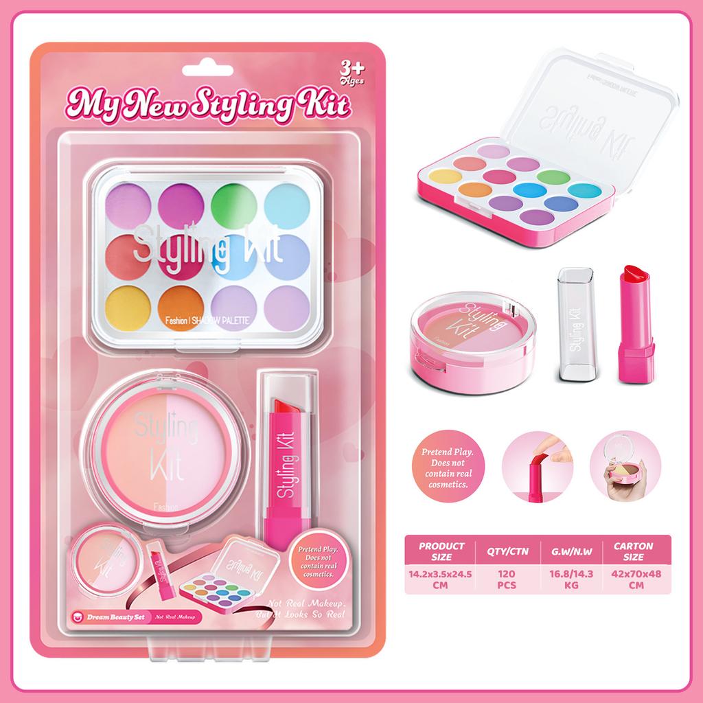 Girls Simulation Dressing Non-Smearing Makeup Children Cosplay Play House Toys Cosmetics Set