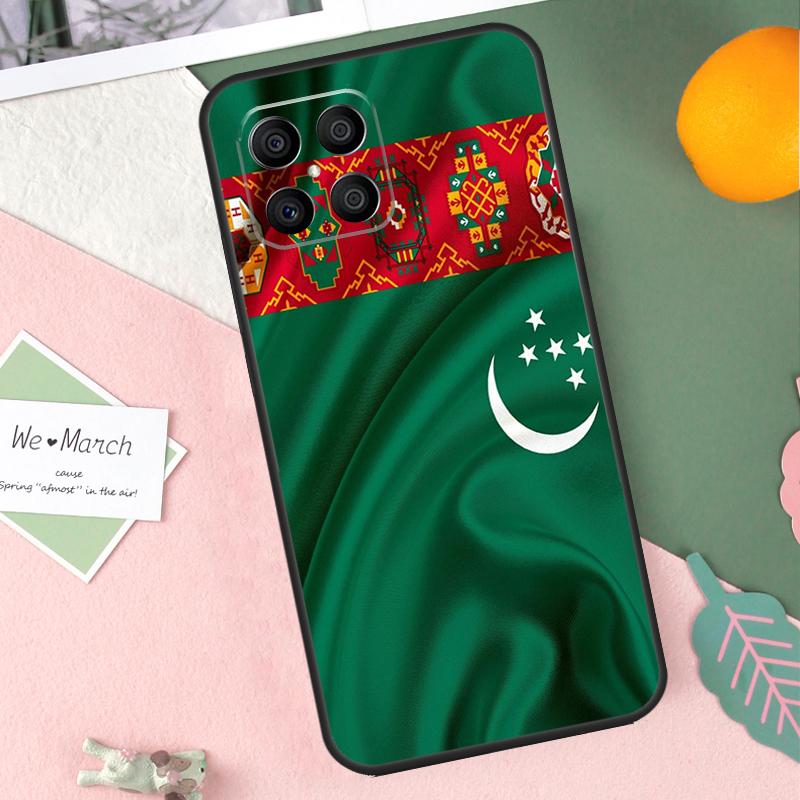 Чехол Флаг Туркменистана для Honor X8b X9b X9c X9a X8a X8 X9 50 70 90 Lite Honor 200 Lite Magic 7 5 6 Pro