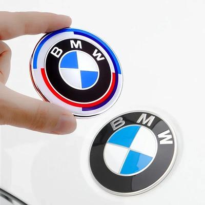 Для E39 E46 E30 E36 E87 E60 E90 Аксессуар 3d ABS 74мм 82мм Юбилейная эмблема BMW на капот автомобиля Передний логотип Задние накладки