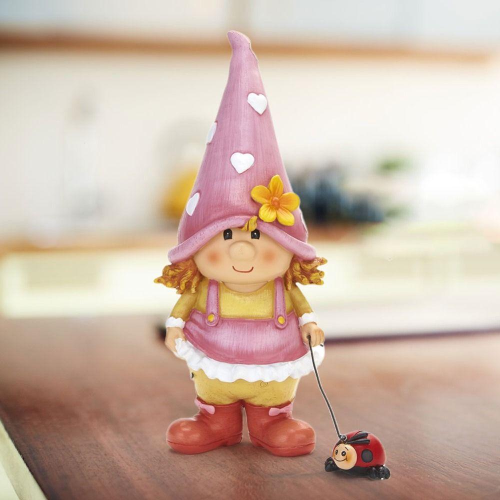 Resin Craft Garden Gnome Figurine Handmade Elf Dwarf Ornaments Cute Dwarf Miniatures Table
