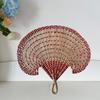 Natural Handheld Fan Hand-Woven Wall-mounted Fan Home Decor Cattail Fan  Home