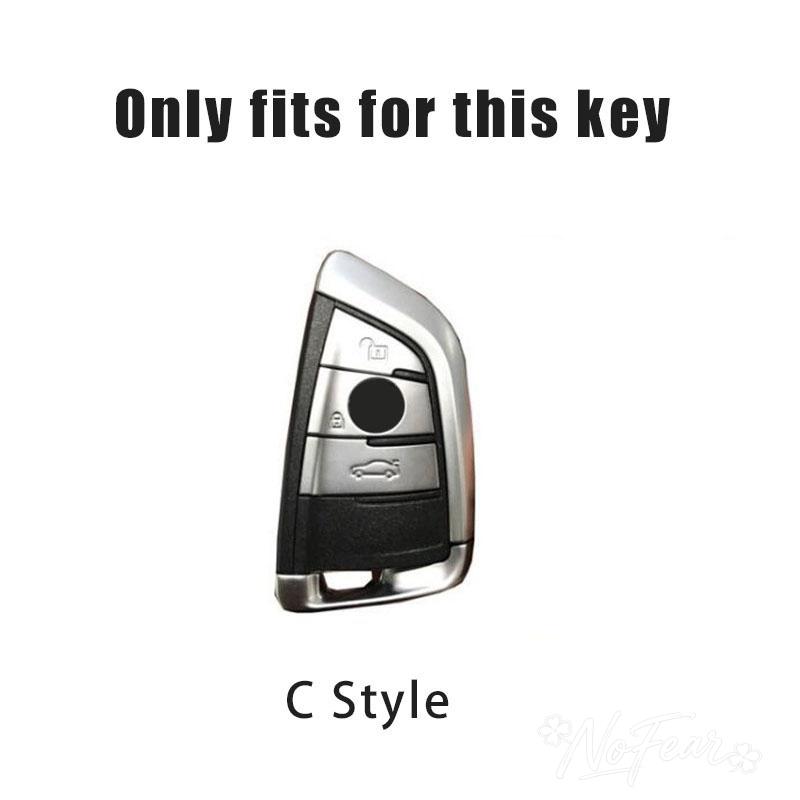 rztbk6 Car Metal Key Case Fob Shell Cover Protector Key Bag For BMW F20 G20 G30 X1 X3 X4 X5 G05 X6 X7 G11 F15 F16 G01 G02 Car stickers