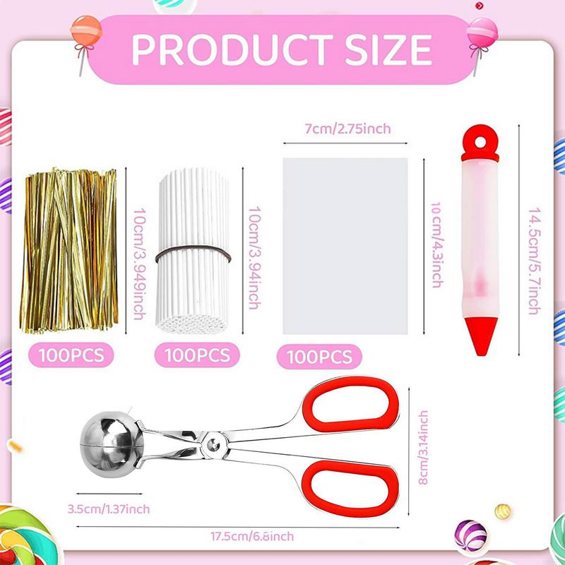 Набор для выпечки кейк-попсов Многоразовый набор для изготовления леденцов на палочке Забавный набор для украшения кейк-попсов Принадлежности для кейк-попсов для свадебных вечеринок Дней рождения