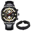 Men's Luxury Watch Men Business Leather Quartz Wristwatch Calendar Date Men Casual Sports Bracelet Watches Clock