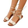 Мода 2024 года, горячая распродажа обуви для женщин, женские сандалии больших размеров, модные повседневные сандалии с перекрестной шнуровкой, женские летние сандалии на плоской подошве с открытым носком