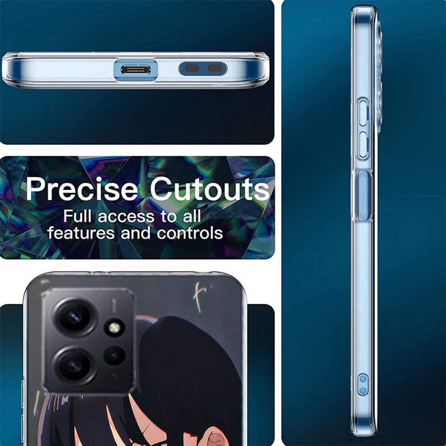Чехол для телефона Yamada Anna Для Redmi 12 13C 12C 15C 9 10 10C Note 13 Pro Plus 14 15 Pro 9T 9C 9A ТПУ Мягкий Чехол Прозрачный Чехлы для Телефона Sho