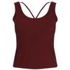 Shop Women U Neck bUilT In Cap Inner Sleeveless T shirT Lsl Wsh 21262 bUrgUndy