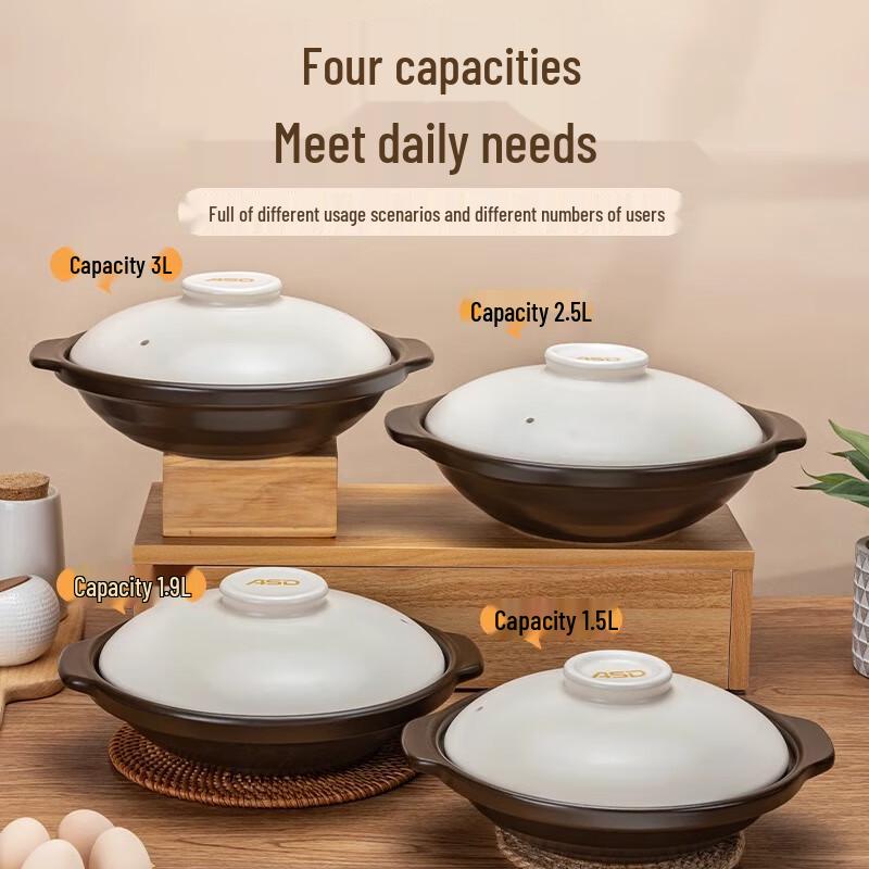 ASD High-Temperature Ceramic Casserole Pot