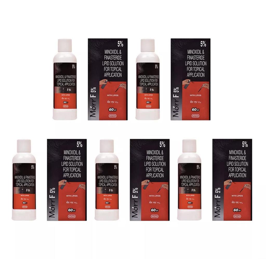 Набор Липидный раствор Миноксидила и Финастерида (5 x 60 мл), Minoxidil & Finasteride Lipid Solution 5% Set, Morr