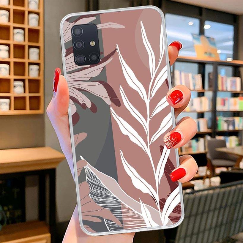Abstract Women Face Line Cover Phone Case For Samsung Galaxy A12 A22 A32 A52 A72 A02S Phone Case Note 20 Ultra 10 S10 Plus A51 A