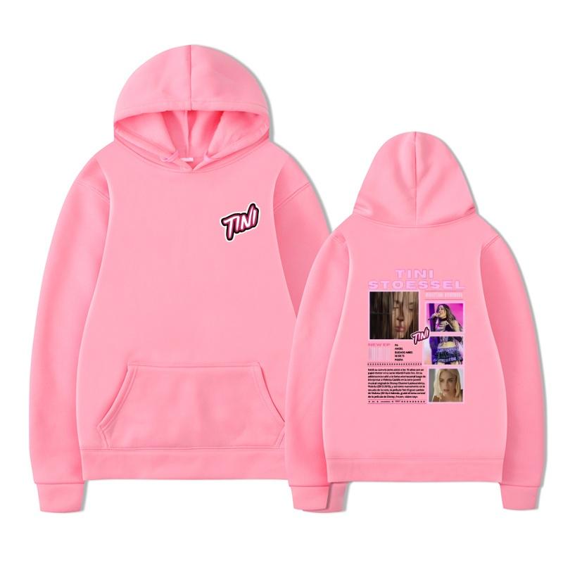 Мерч тура певицы TINI STOESSEL 2025 Толстовки Мужская Женская Мода Хип-хоп Трендовая Худи С длинным рукавом Повседневные Удобные Толстовки