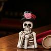 Small Halloween Accents For Trays Decoration, Resin Skull Ghost Mouth Gnome Figurine for Home Cute Tabletop Decor Party Table Tiered Tray, Spooky