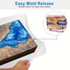 Многоразовый большой прямоугольный набор силиконовых форм для DIY, изготовления домашних подставок под стол, поддонов для эпоксидной смолы, форм для заливки журнальных столиков