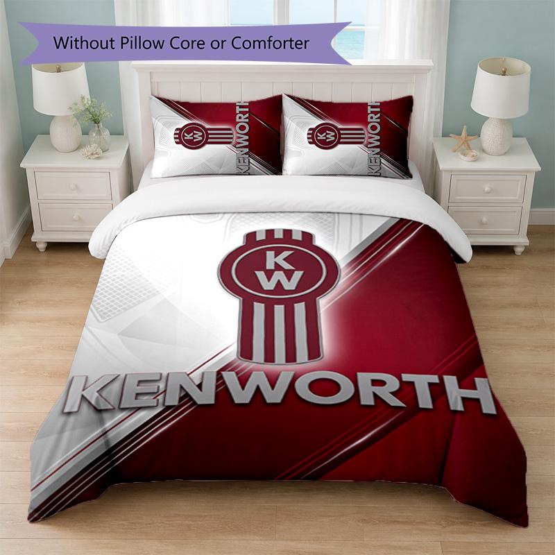 Kenworth Print 3Pcs Bedding Set Duvet Cover With Two Pillowcases Soft Bed Linen For Household Bedroom
