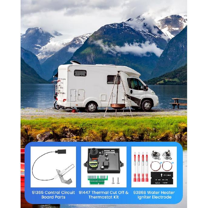 2025 ГОРЯЧИЙ- Деталь водонагревателя для автодома Подходит для водонагревателя Atwood для автодома GC6AA-10E GC10A-4E Включает детали платы управления 91365, термовыключатель 91447 и