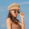 Octagonal Cap Straw Women Summer Thin Newsboy Cap Painter Adjustable Rope Knitted Beret Mesh Breathable Boinas Para Mujer