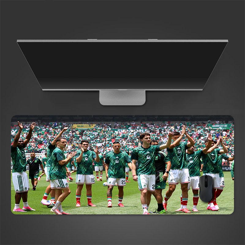 Mexico National Football Team Mouse Pad, Large Gaming Desk Mat, Non-slip XXL Mousepad for Laptop & Tablet, Mini PC Playmat with Stitched Edges