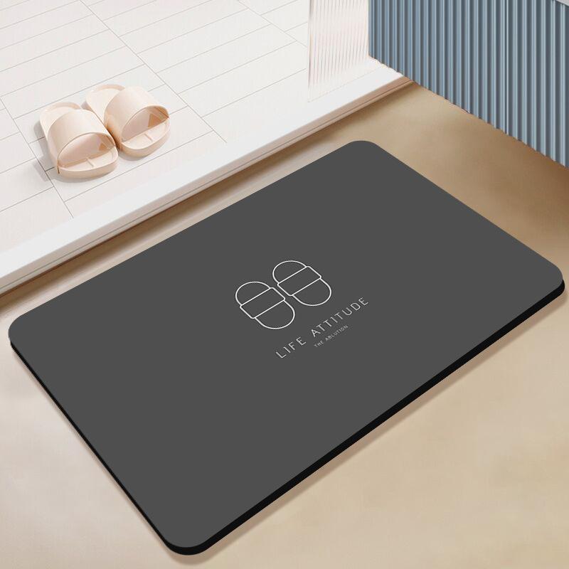 Nordic Simple Ванная комната Противоскользящий коврик для ванной комнаты Водопоглощающий быстросохнущий коврик для ног Износостойкий коврик для двери туалета с диатомовой грязью