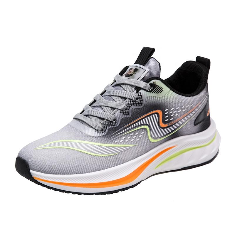 Новейший дизайн, шнуровка, дышащая губчатая стелька, сетчатый верх, модная спортивная обувь, мужские новые высококачественные кроссовки для бега