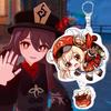 Genshin Impact Klee Keqing Keychain Double Sided Scratch Proof Diluc Tartaglia Cartoon