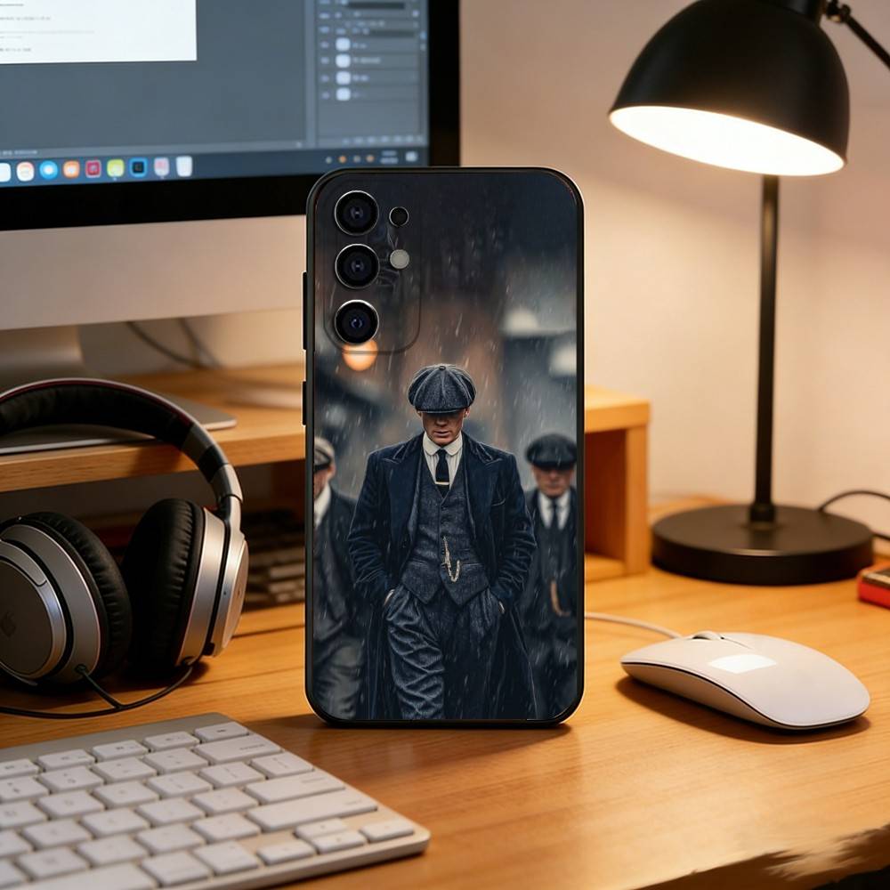 Tommy Shelby Phone Case Black Silicone Soft For Samsung S25,S24,S21,S22,S23,S30,Ultra,S20,Plus,Fe,Lite