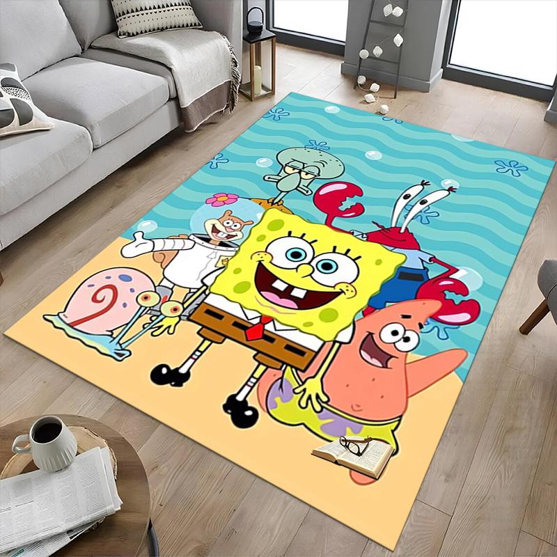 Spongebob Friends Carpet For Playroom Bedroom Living Room Sofa Home Decorkids Game Area Rug Nonslip Floor Mat