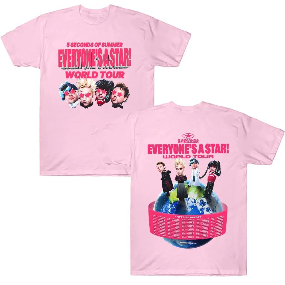 5 Seconds of Summer ВСЕ ЗВЕЗДЫ! Футболки 5SOS World Tour 2026 Футболки Летние Подарки для Фанатов Футболки Женская Мужская Модная Одежда