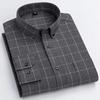 Новые клетчатые фланелевые повседневные рубашки для мужчин осень-зима с длинным рукавом стандартного кроя классическая клетчатая деловая рубашка мужская одежда