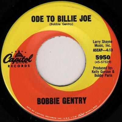 7-дюймовая пластинка БОББИ ДЖЕНТРИ - Ода Билли Джо 5950 Capitol Records 1967 США Поп Б/У