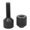 2-Hole Flange Alignment Pins, Quick Flange Pin Set, Aluminum, Durable, Easy Installation, Portable Tool, Black, M12, 2pcs