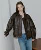 Friver07 Overfit 2Way Bomber Leather Jacket [Frfa02Jk03]_Brown