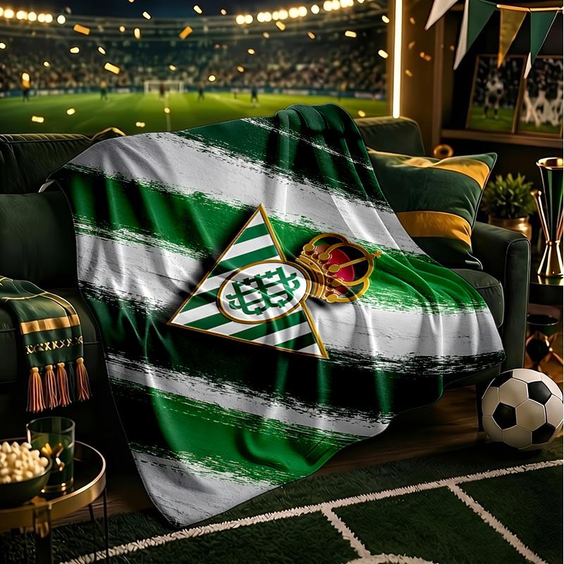 Football Betis Crest Lightning Blanket Lightweight Ideal Bedding Blanket Perfect for Travel, Living Rooms, Offices, Sofas, Fan Christmas gift