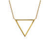 [N6226] - Gold Plated 'Triangle' Necklace - 25x20 Mm