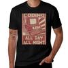 Coding All Day All Night Tshirt Soft Durable Cotton Tshirt