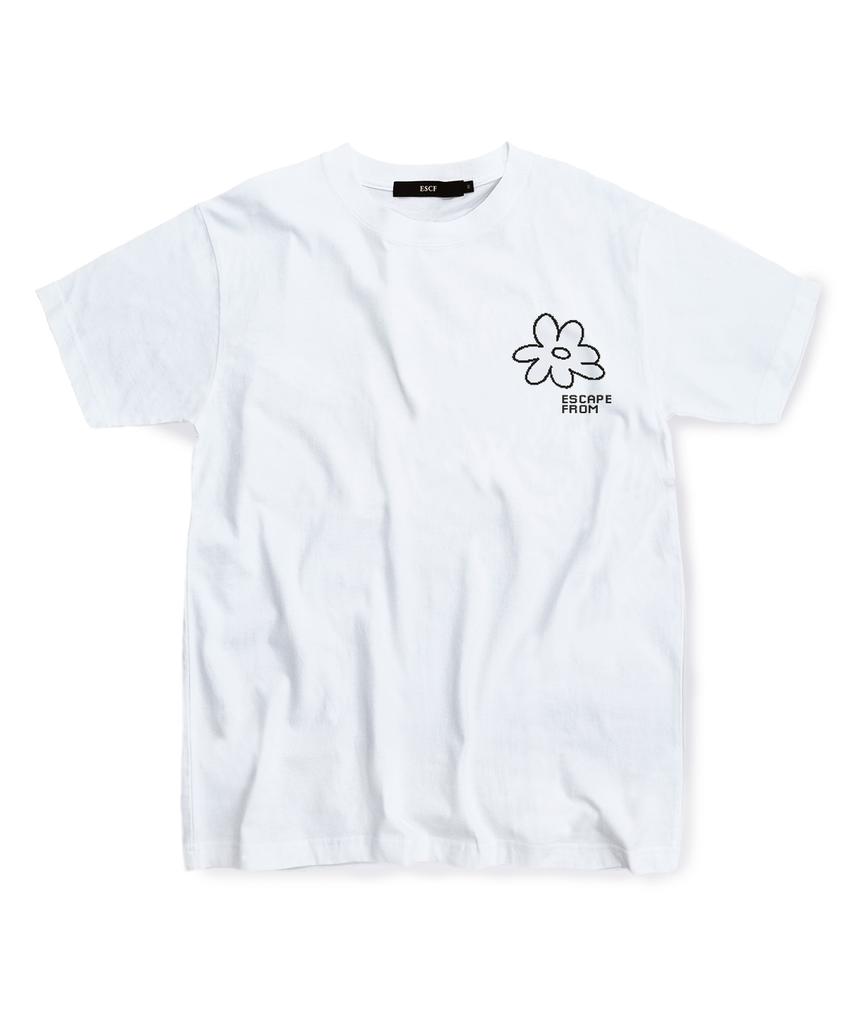 ESCAPEFROM Pixel Flower T-Shirt White