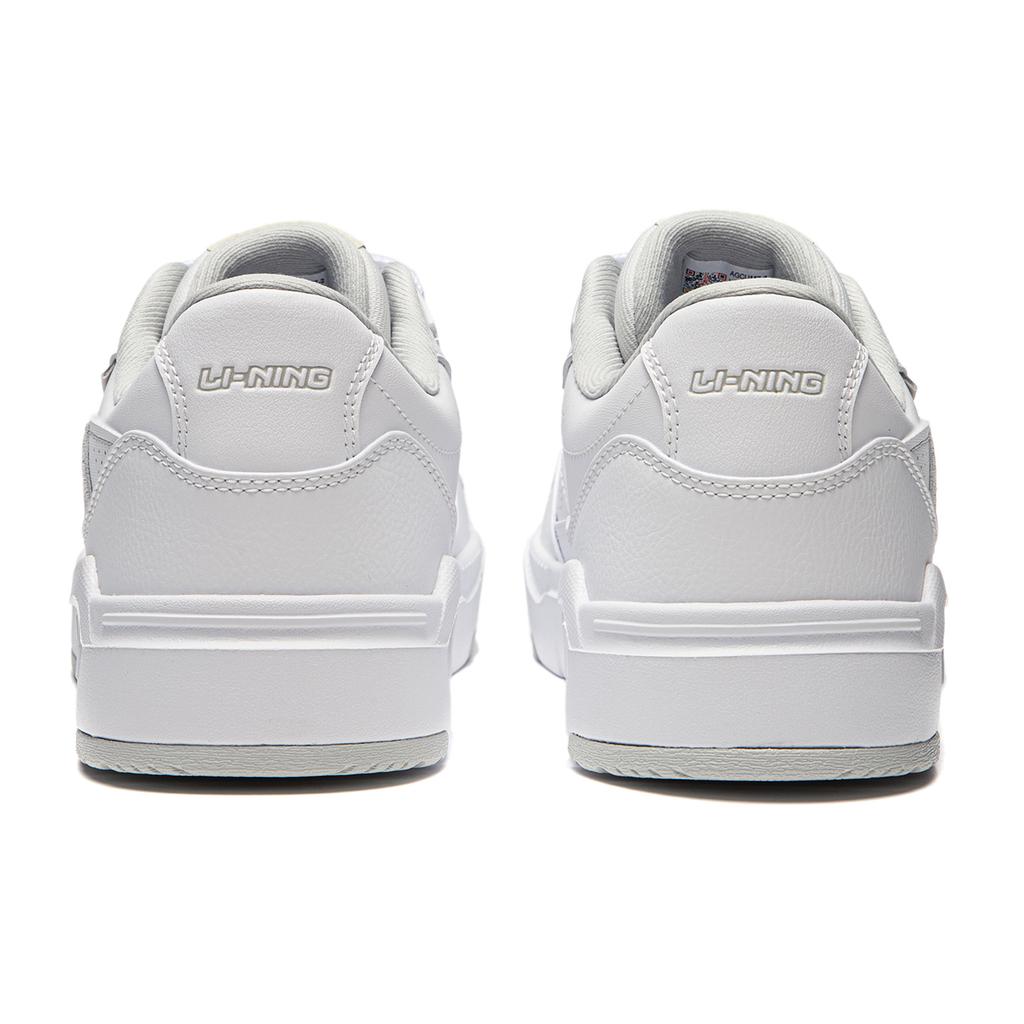Li Ning Common 80s Fashion Comfortable Non-Slip Wear-Resistant Low-Top Skate Shoes Men Sneakers White AGCU157-2