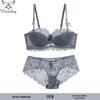 Европейский и американский сексуальный кружевной пуш-ап комплект нижнего белья больших размеров – французский дизайн полукубка для соблазнительного силуэта